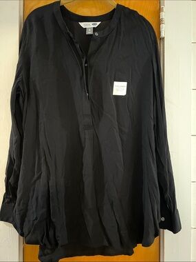 Old Navy Black Lightweight Long-Sleeve Tunic